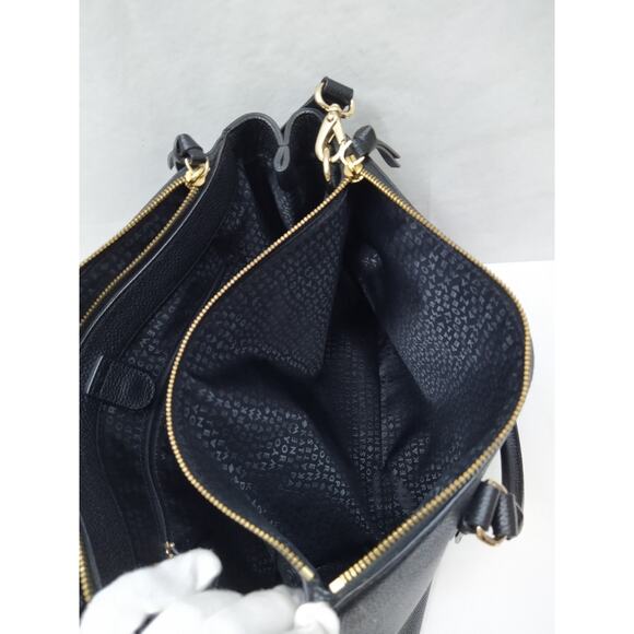 Kate Spade New York Black Leather Carryall Double Handles Satchel Bag - Picture 13 of 16